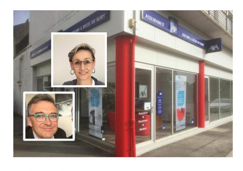 Vitrine AXA Jérôme et Marina