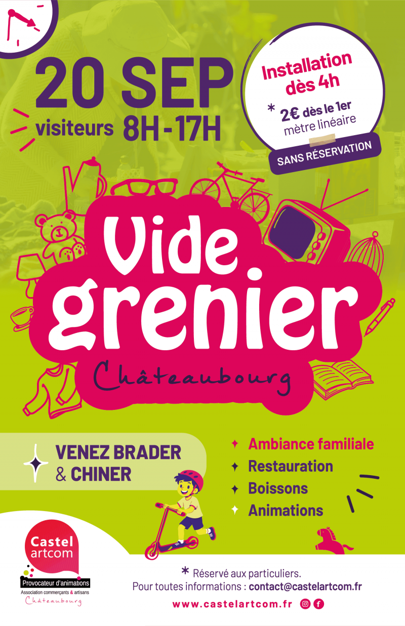 affiche vide grenier 2026 châteaubourg