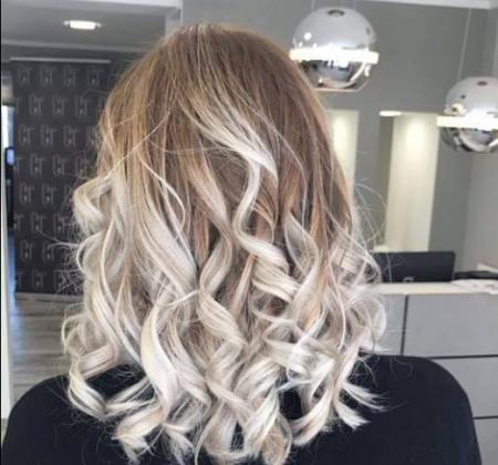 Balayage blond cendré